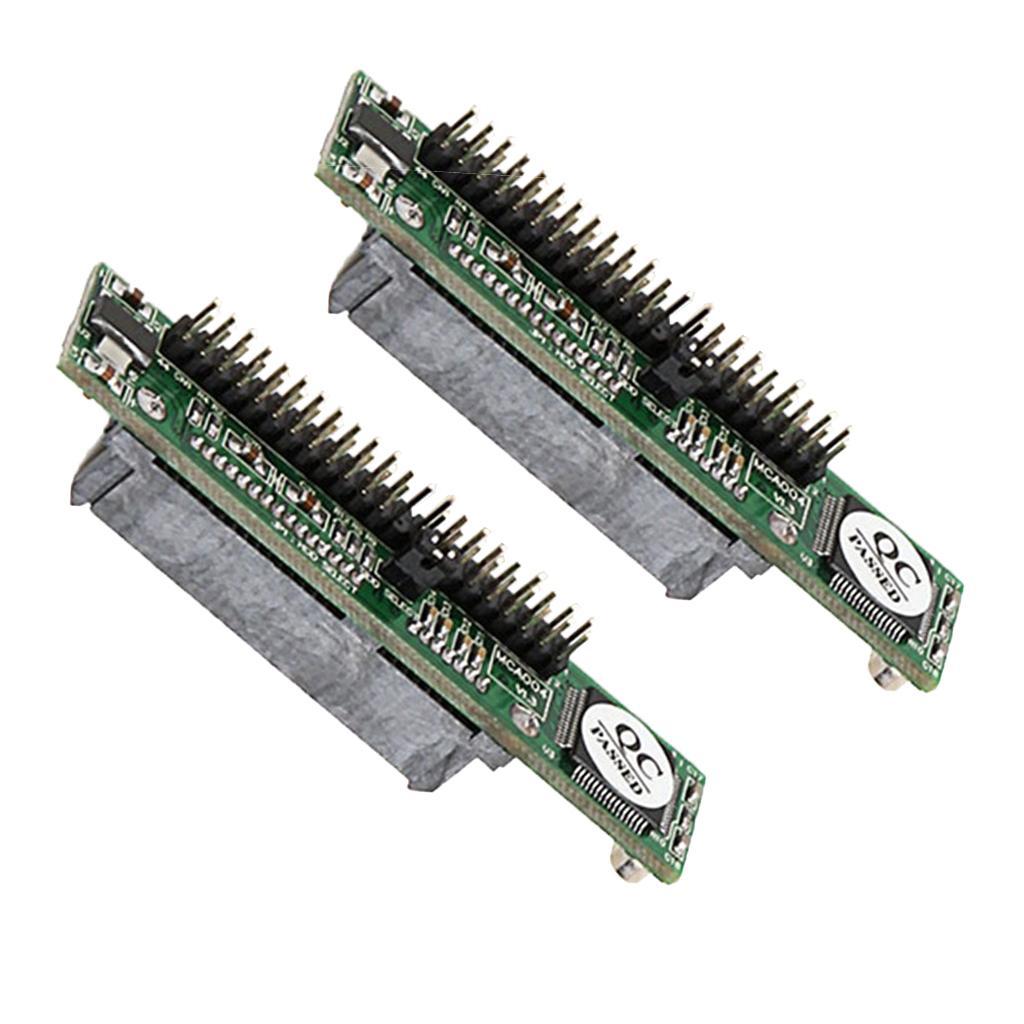 2Pieces SATA to 44Pin 2.5'' IDE Male HDD Adapter Plug Converter Female 7+15 Pin SATA