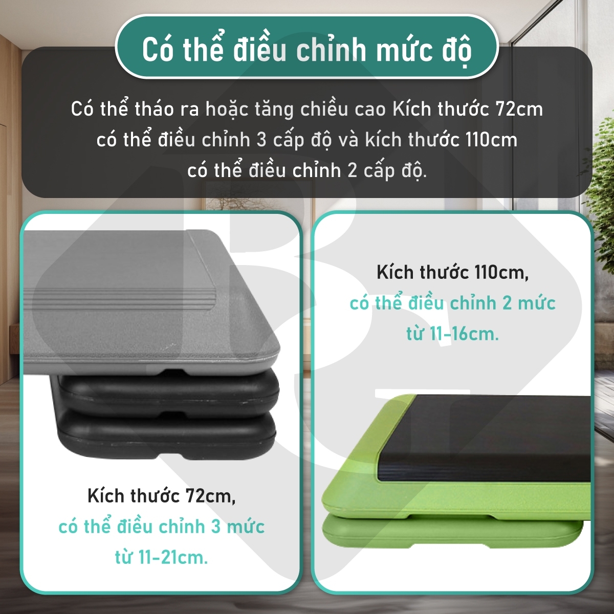 BG Bục dậm nhảy, aerobic, tập gym tại nhà AEROBIC STEP 72cm  giảmcân hiệu quả có thể điều chỉnh độ cao tập thể dục