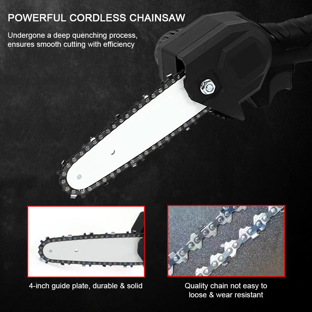 Cưa mini 4 inch dùng điện không dây 21V Cưa xích một tay