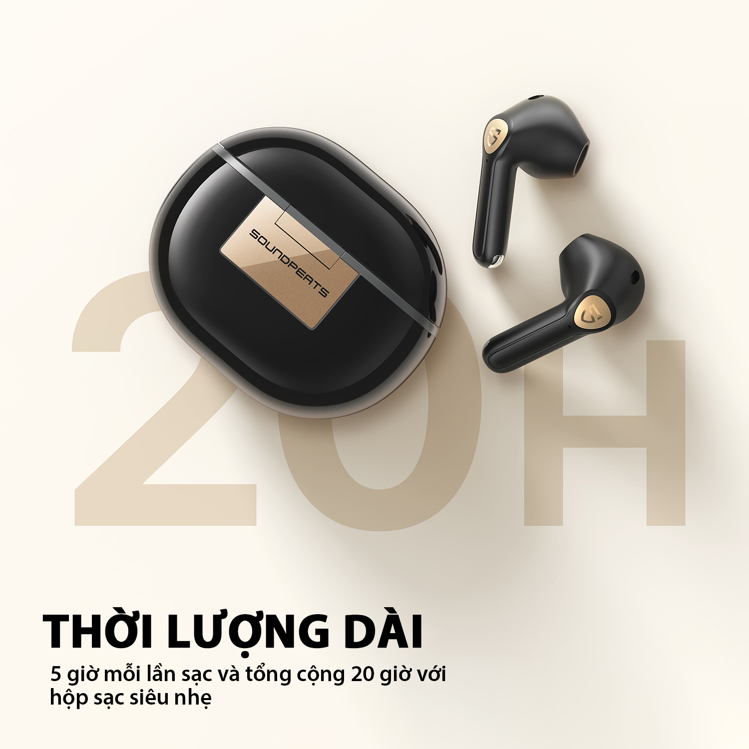 Tai Nghe True Wireless SoundPEATS Air3 Deluxe HS Bluetooth 5.2 - Hàng Chính Hãng
