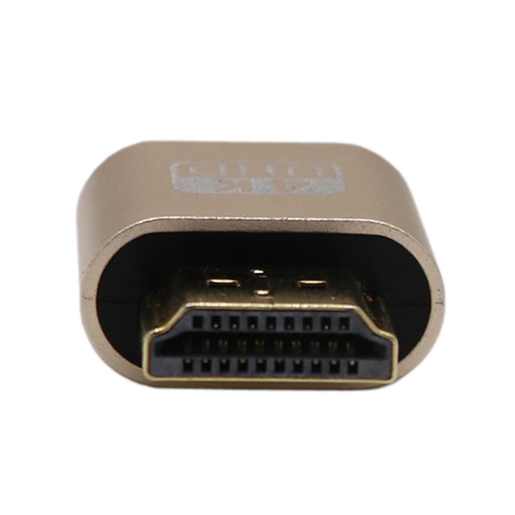 2-6pack VGA Virtual Display Adapter HDMI 1.4 DDC EDID Dummy Plug gold