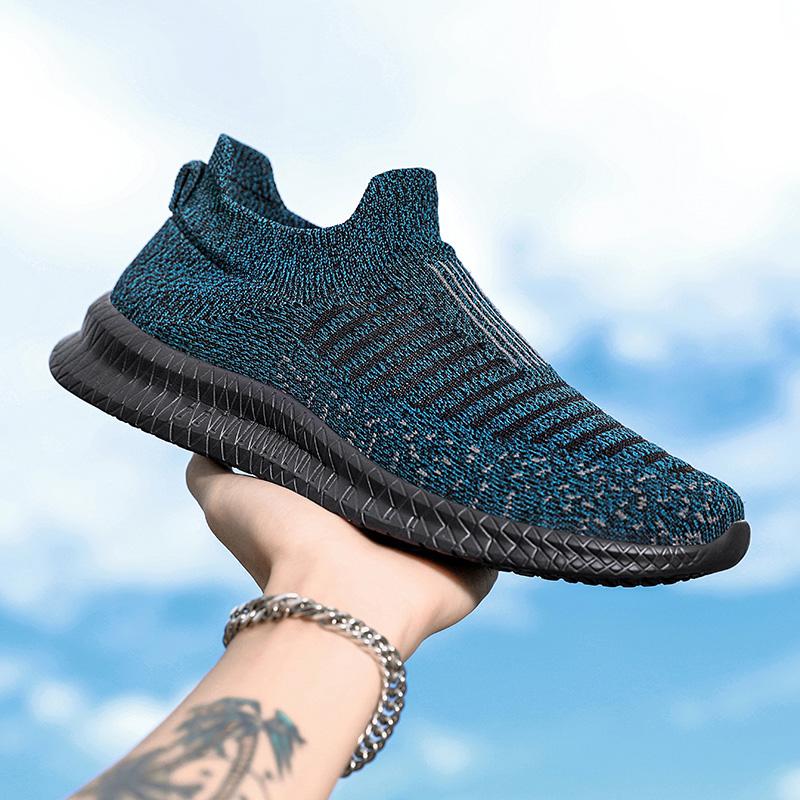 Mới 2022 Chạy Bộ Nam Đen Thoáng Khí Nam Giày Cổ Điển Thời Trang Thoải Mái Đi Giày Du Lịch Masculin Giày Color: Black Shoe Size: 8