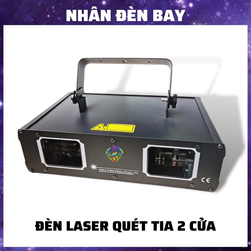 Đèn Laser Quét Tia 2 Cửa 7 Màu RGB Công Suất 1000mW Hiệu Ứng Tia Phủ Rộng Sắc Nét Dùng Cho Phòng Bay, Bar, Karaoke