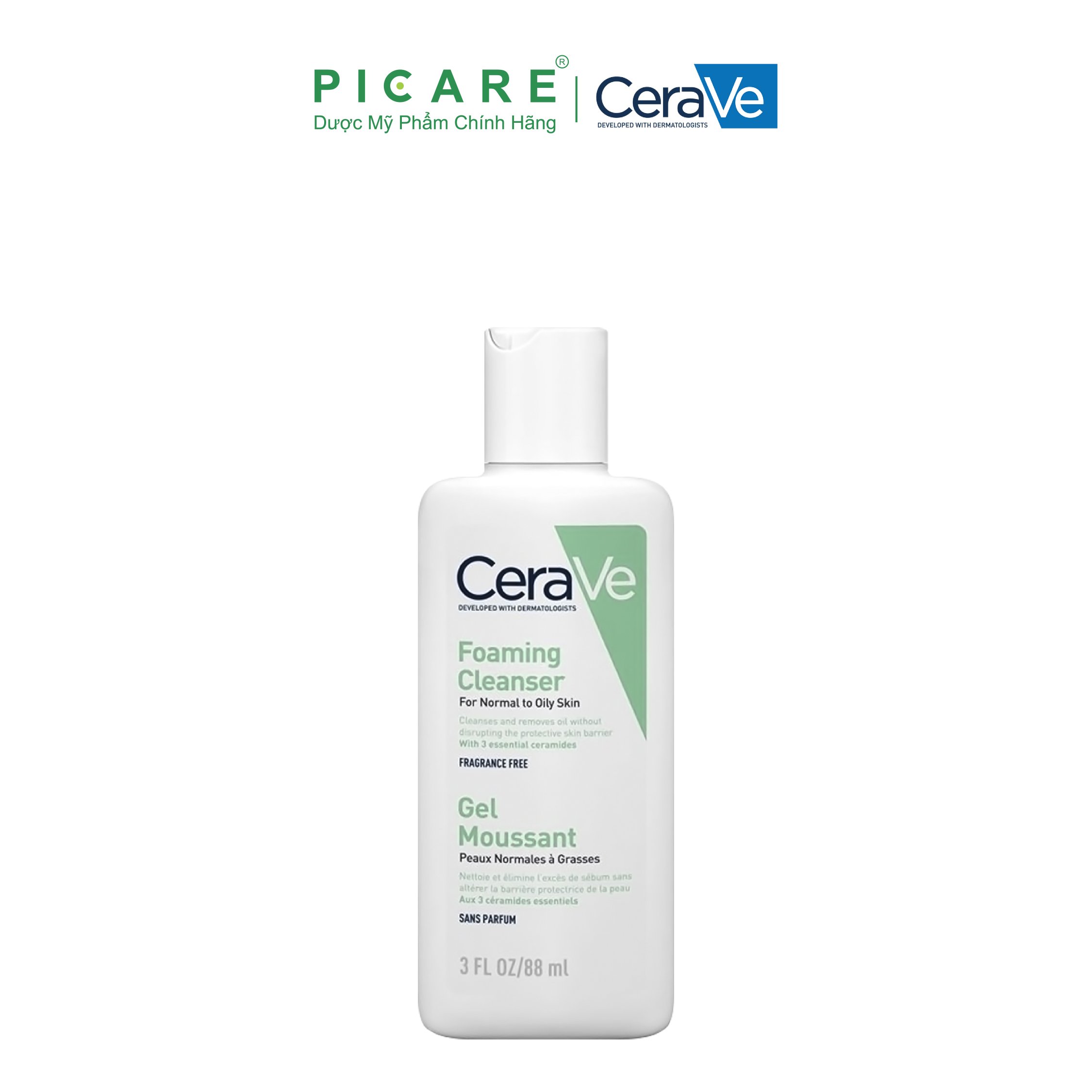 Sữa Rửa Mặt Dịu Nhẹ Cho Da Dầu CeraVe Foaming Cleanser 88ml