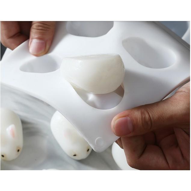 Khuôn silicon hình 6 chú thỏ con xinh xắn