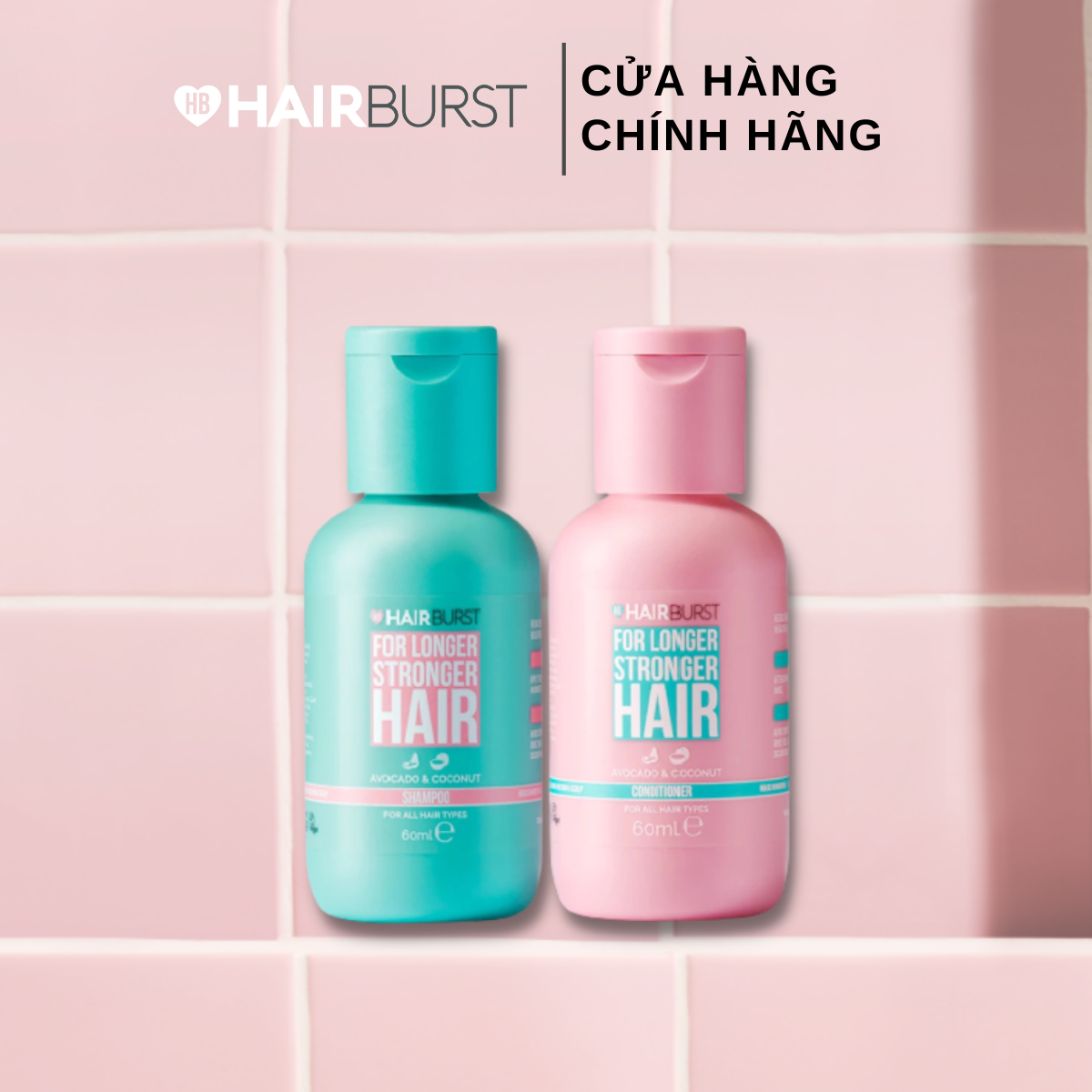 Dầu gội HAIRBURST hỗ trợ mọc tóc dài hơn chắc khỏe hơn 60ml/chai