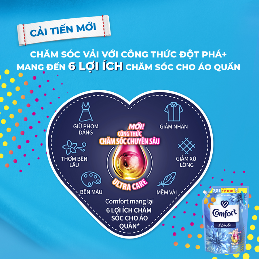 Nước xả vải Comfort Ban Mai 2.8L