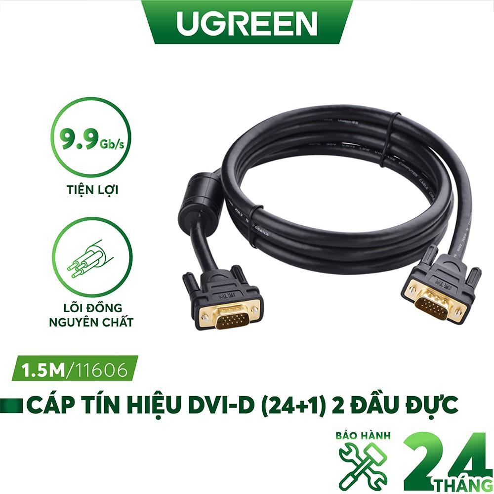 Cáp tín hiệu DVI-D (24+1) 2 đầu đực, dài từ 1.5-10m UGREEN DV101 - Hàng chính hãng