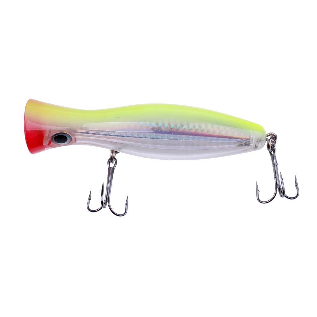 Hard Fishing Lures Big Game Popper Lure Trolling Top Water Baits Yellow