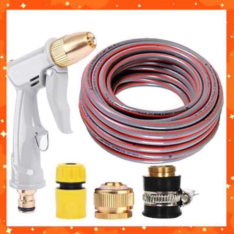 Bộ dây vòi xịt nước tưới cây rửa xe,tăng áp 3 lần, loại 3-5m 206846