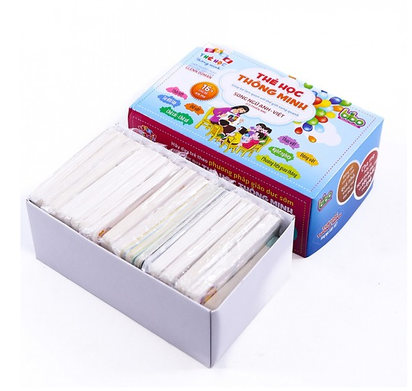 Bộ thẻ học thông minh FLASHCARDS 16 chủ đề 416 thẻ song ngữ Anh Việt cho bé