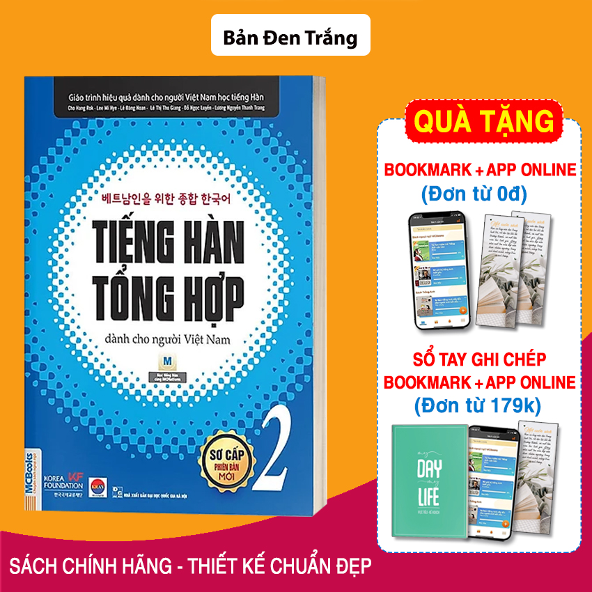 Giáo Trình Tiếng Hàn Tổng Hợp Dành Cho Người Việt Nam Sơ Cấp 2 Tặng Bookmark Dễ Thương