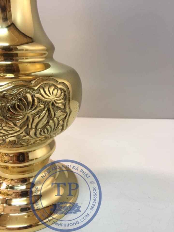 Lọ cắm hoa thờ cúng bằng đồng mẫu miệng loe BH10137