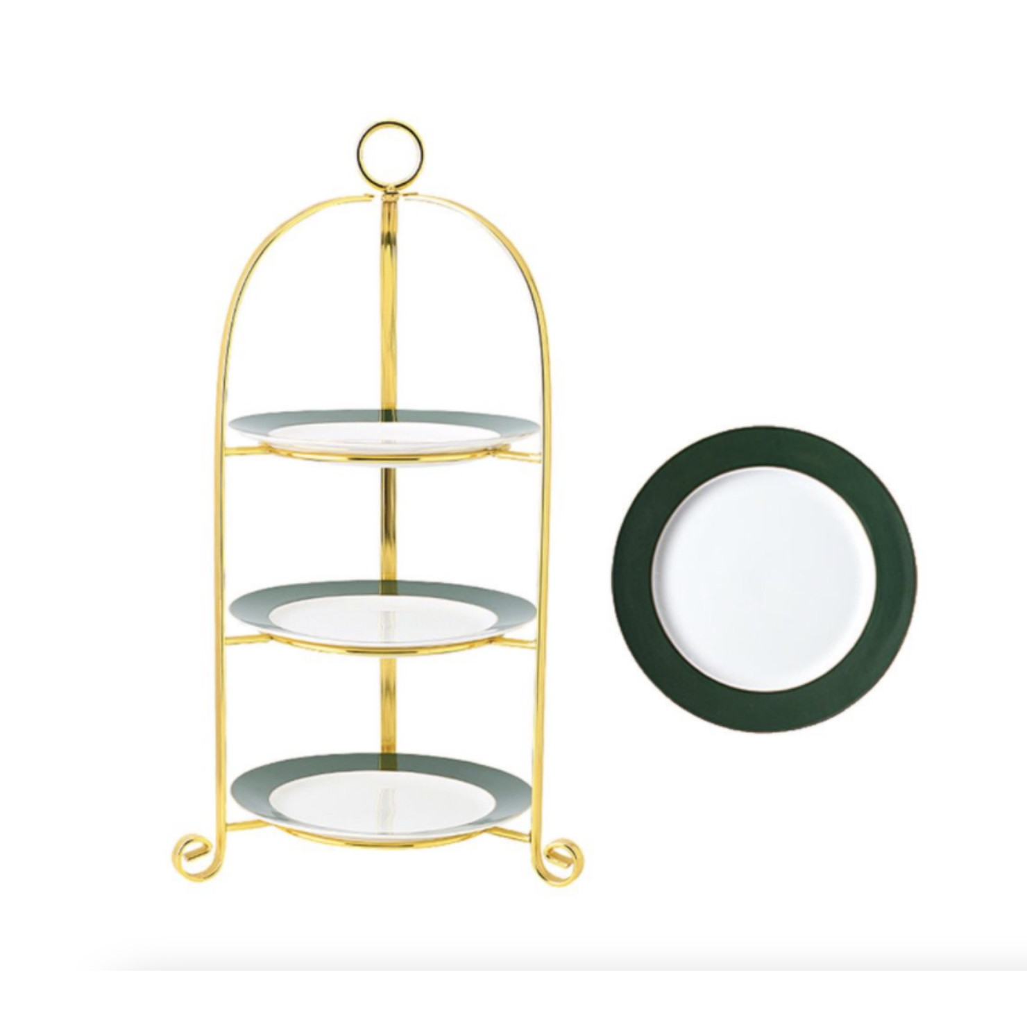 Đĩa 3 tầng để bánh trang trí bàn ăn 3-D-H9-T4236