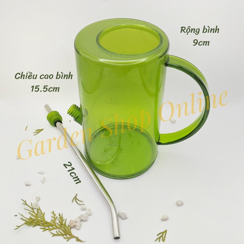 Bình tưới cây có vòi dài dung tích 1 lít, vòi có thể tháo rời vừa làm vật trang trí