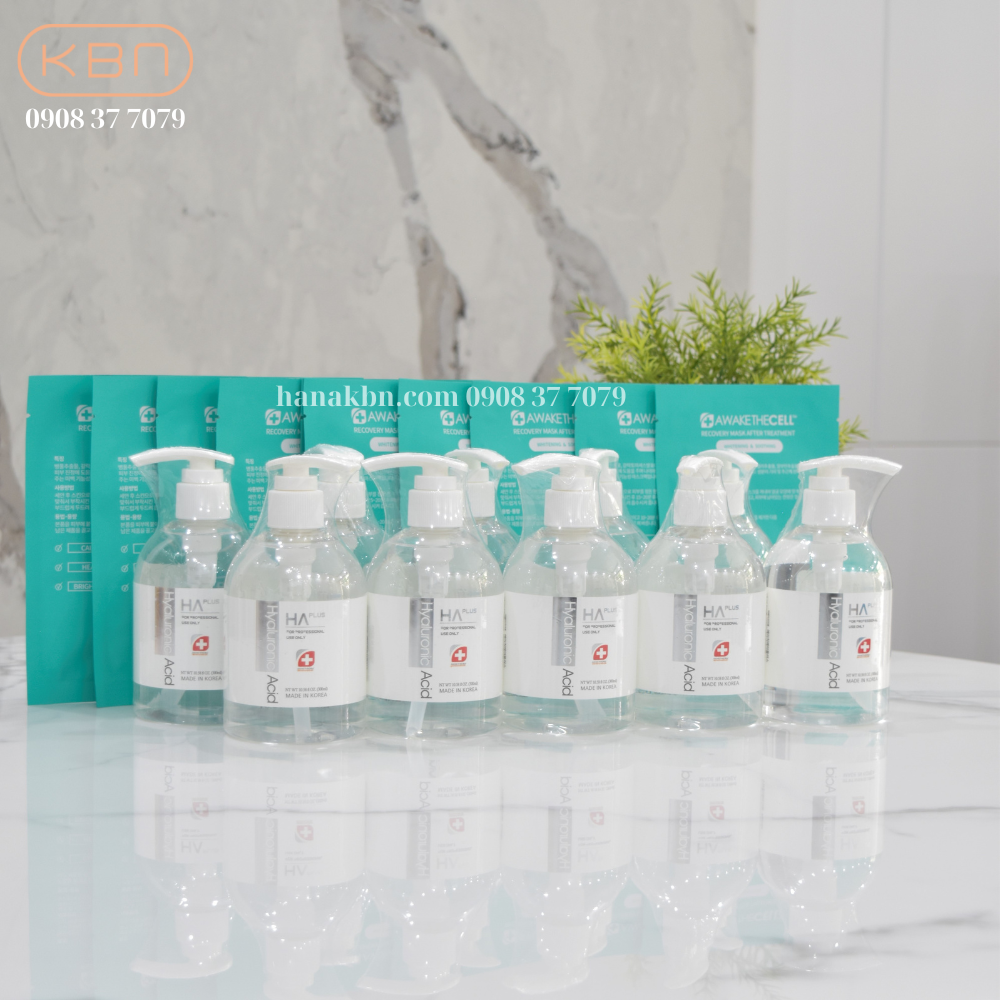 COMBO 10 CHAI SERUM HA PLUS 300ml (Dưỡng Ẩm, Căng Bóng, Sáng Da, Mờ Nếp Nhăn) Hàng Chính Hãng + Tặng 10 Mặt Nạ Soothing