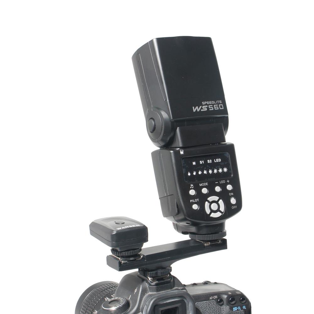 Dual Hot Shoe Flash Speedlite Bracket Splitter For Nikon DSLR Camera