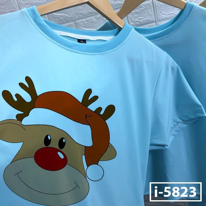 Áo Thun Gia Đình Màu Xanh In Hình Giáng Sinh Merry Christmas ATN5823 - J.A Shop