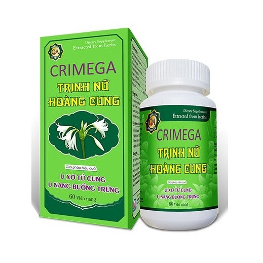 ￼Viên uống TRINH NỮ HOÀNG CUNG  CRIMEGA Vinaphar - Hôp 60 viên -Hỗ trợ u xơ tiền liệt tuyến, u xơ vú, u nang buồng trứng