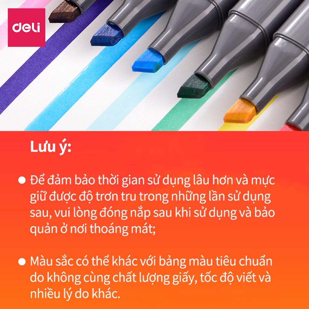 Bút màu marker hai đầu cao cấp Deli 1 chiếc - Màu ngẫu nhiên - 70701(48)-01-KM-01