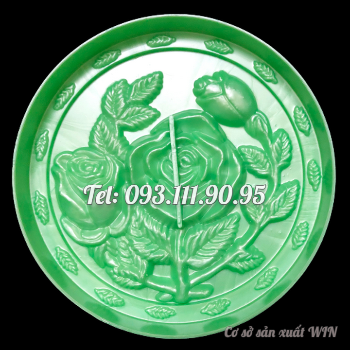 Khuôn ép xôi, khuôn trung thu bánh nướng, bánh dẻo hoa hồng cành – Loại 22 cm - Mã số Q 1598