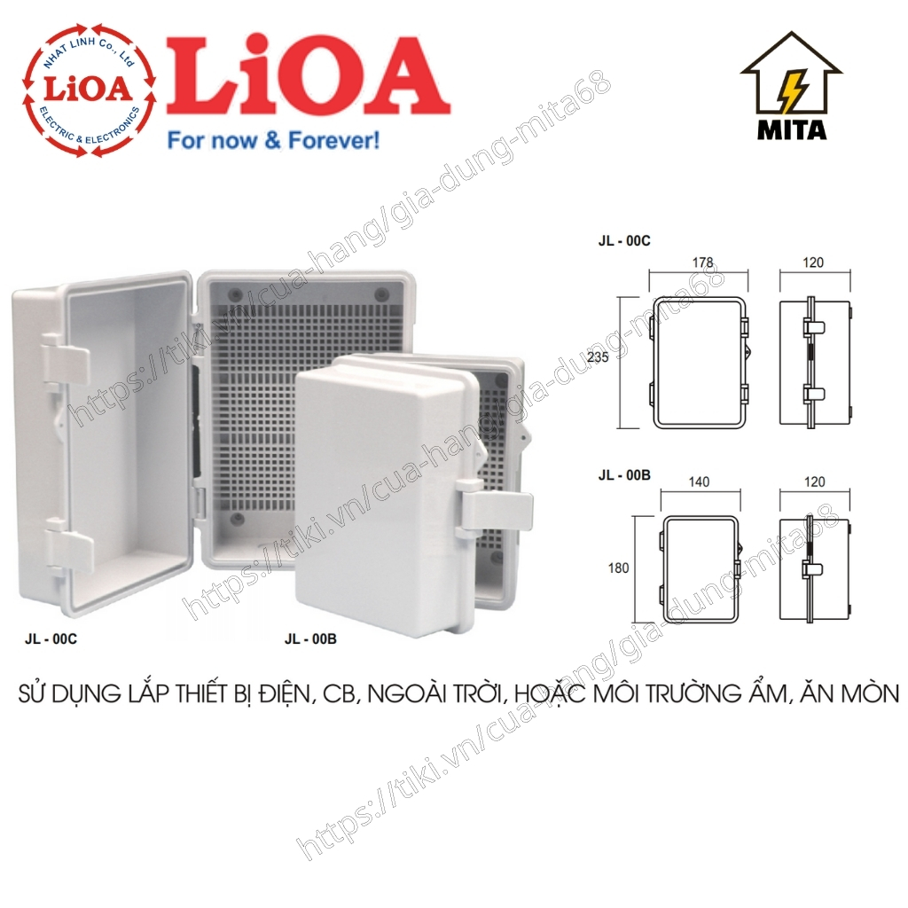 Tủ điện nhựa ngoài trời - Hộp kỹ thuật LiOA JL-00C &amp; JL-00C