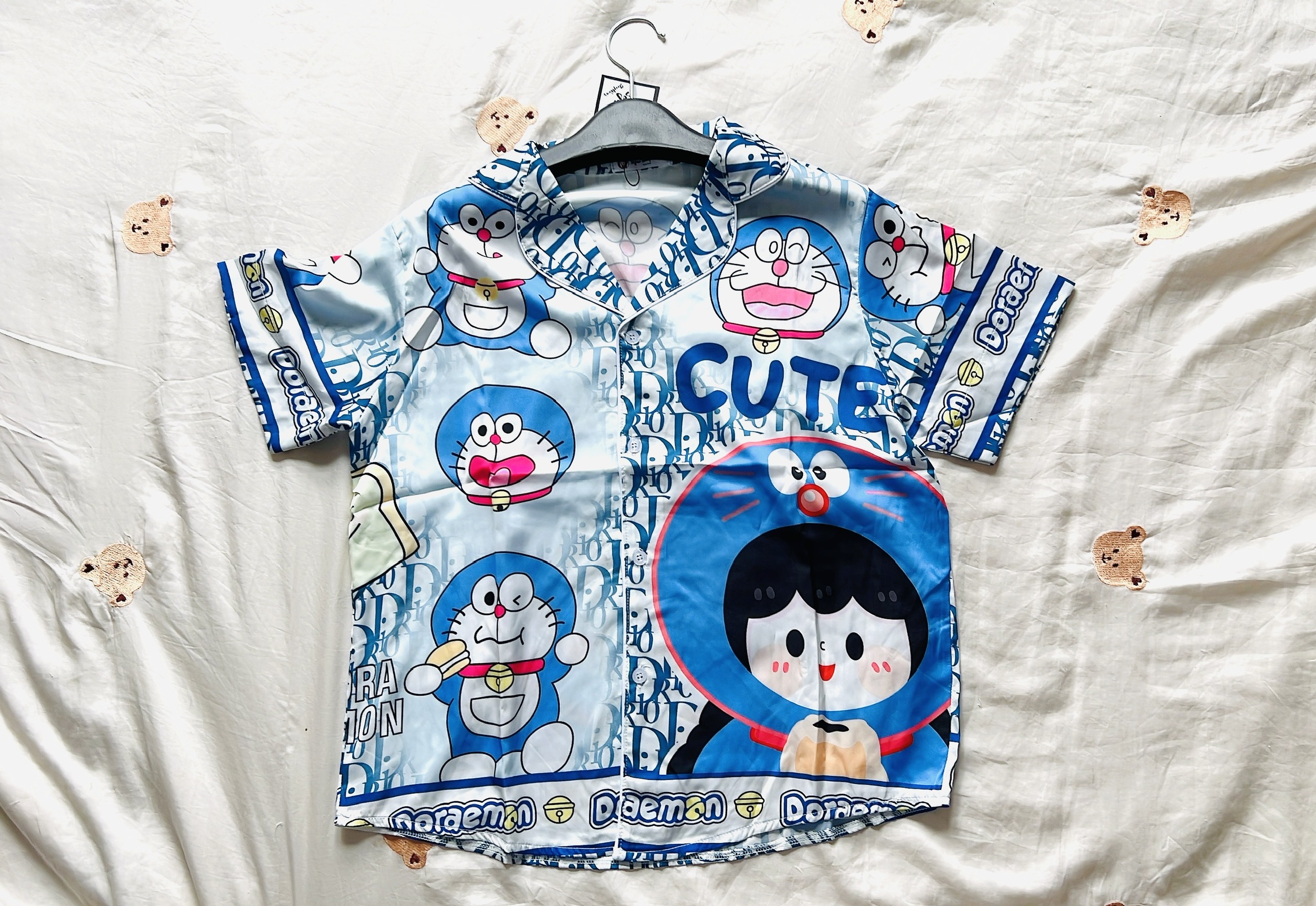 Bộ đồ ngủ Doraemon siêu dễ thương dưới 60kg dành cho nữ