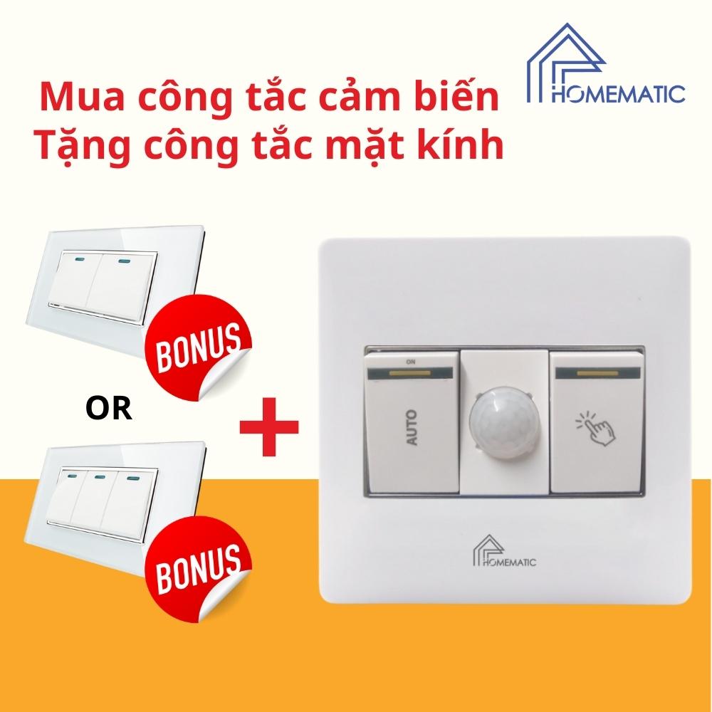 Công tắc cảm biến Homematic bật đèn cầu thang tự động HM86PIR