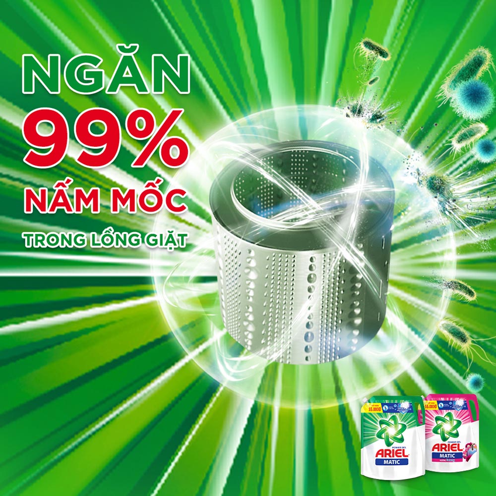 Nước Giặt Ariel Matic Giữ Màu Túi 2.1Kg