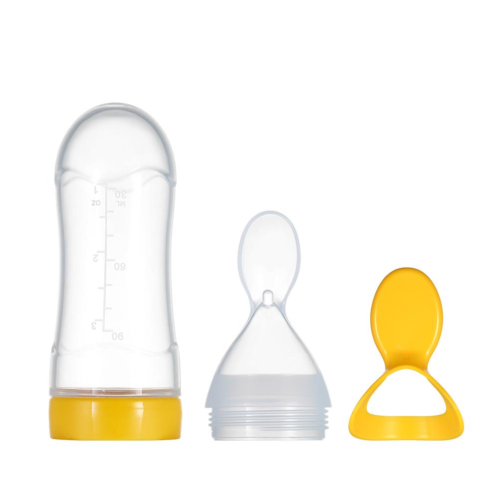 Bình ăn dặm có muỗng silicone 90ml/3oz cho bé