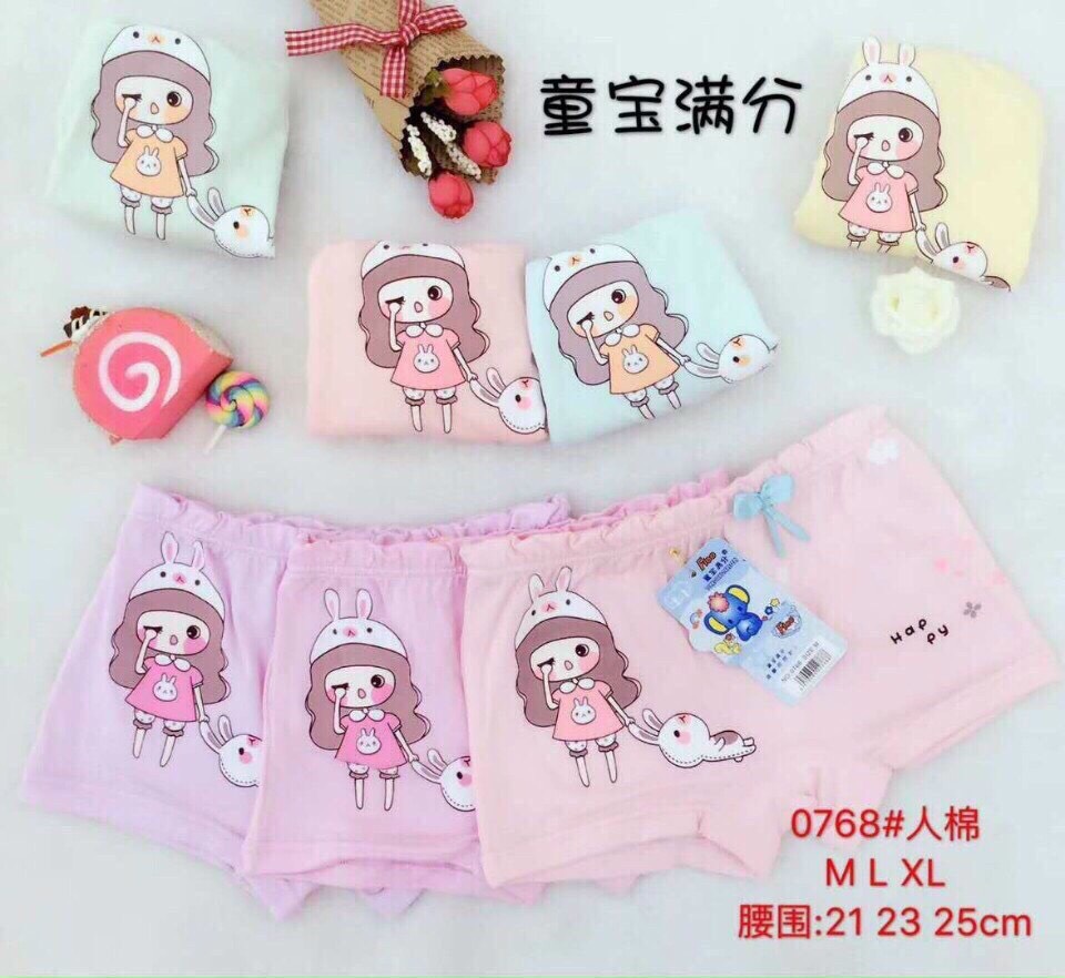 Hình ảnh Combo 5 Quần Chip Dành Cho Bé Gái Chất Liệu Thun Cotton Co Giãn 4 Chiều - Quần Lót Bé Gái Đáng Yêu