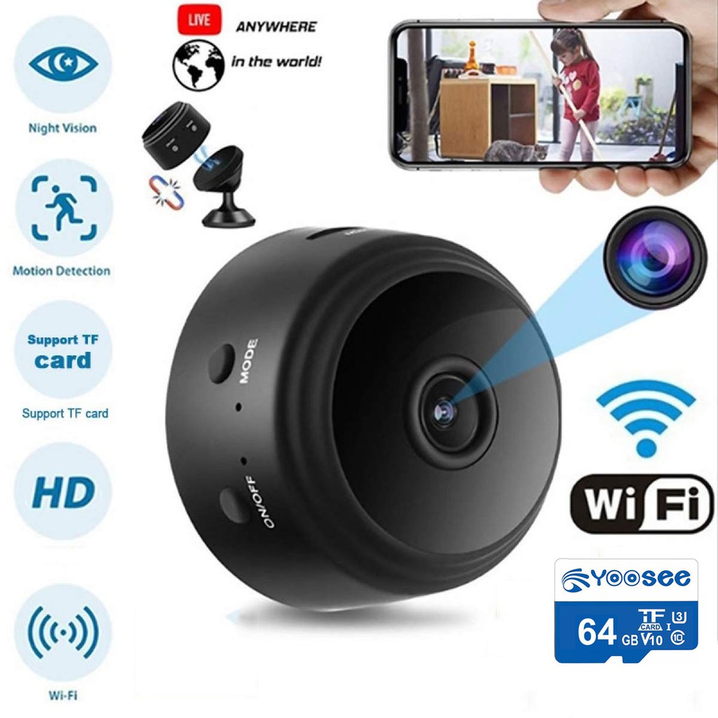 Camera Mini A9 Pro Hành Trình IP Camera FullHD 1080P WiFi Không Dây HD Quan Sát Ban Đêm IR Camera An Ninh Gia Đình Quan Sát Từ Xa