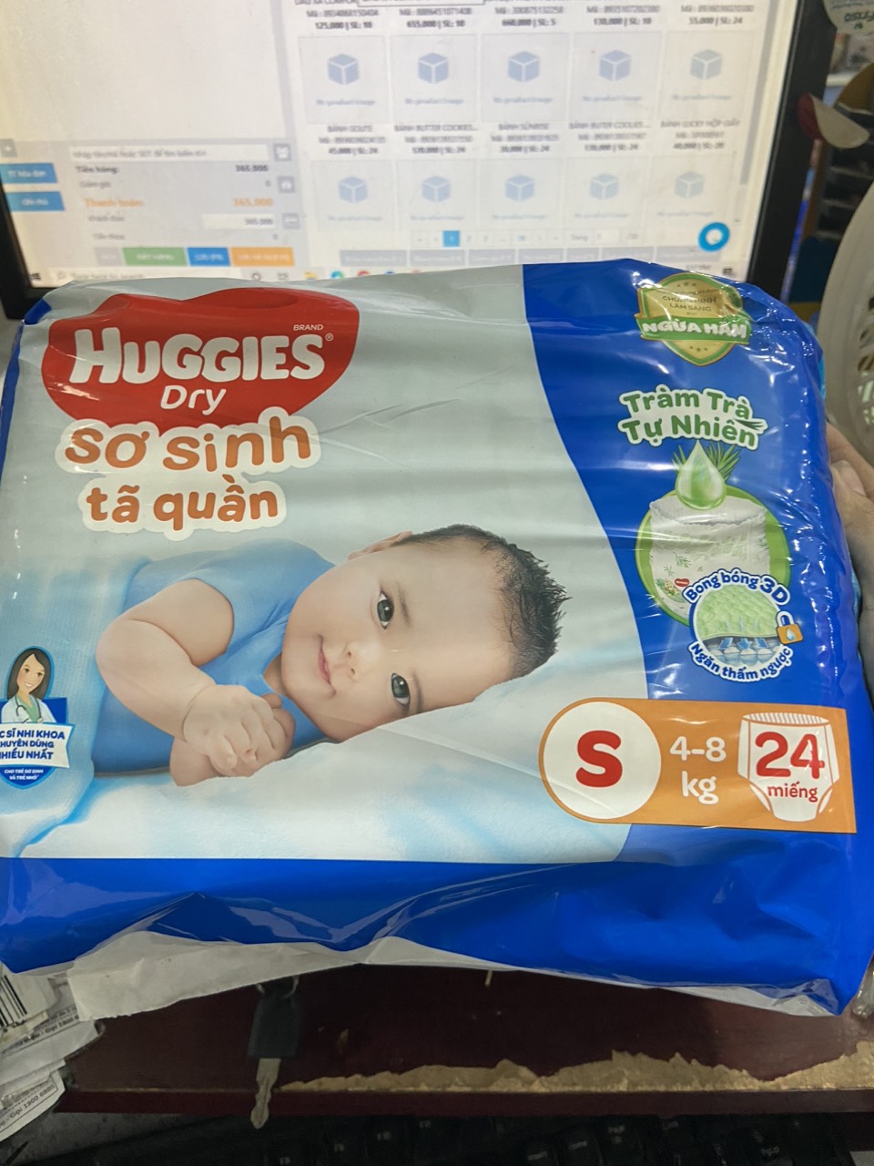 Tã Quần Sơ Sinh Huggies Dry Newborn S24 - Bao Bì Mới