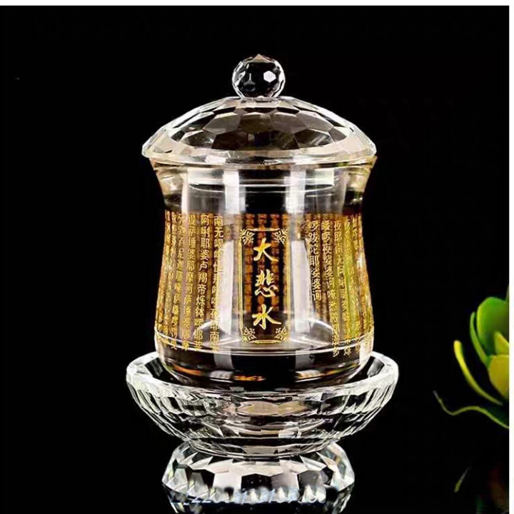 Chén thờ, ly nước cúng Phật có đế và nắp