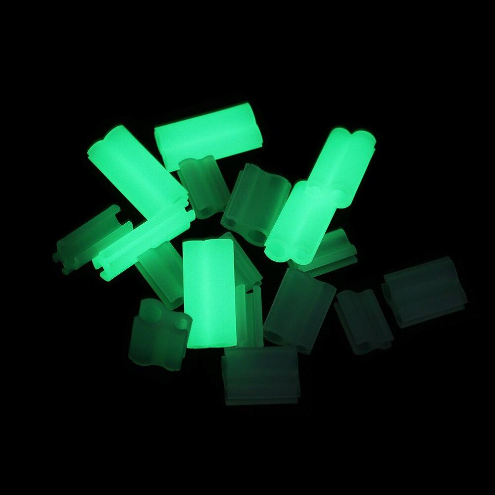 6 Pcs Useful Fluorescent Night Fishing Rod Tip Light Holder Clip Used On Feeder Light Chemical Stick Fishing Glow Stick Clip