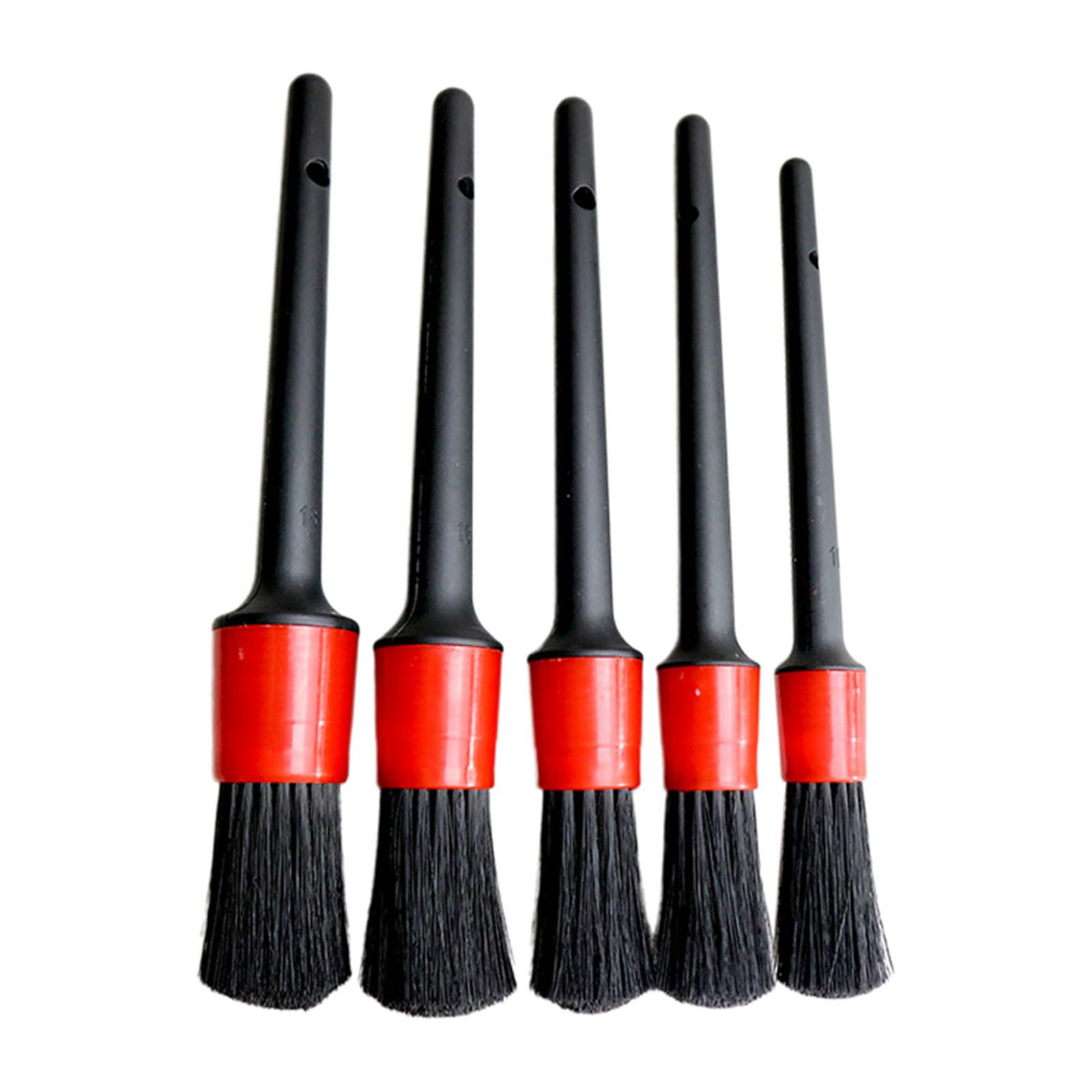 10xCar Automotive Detail Brushes Interior Detailing Brush Set  5Pcs Set