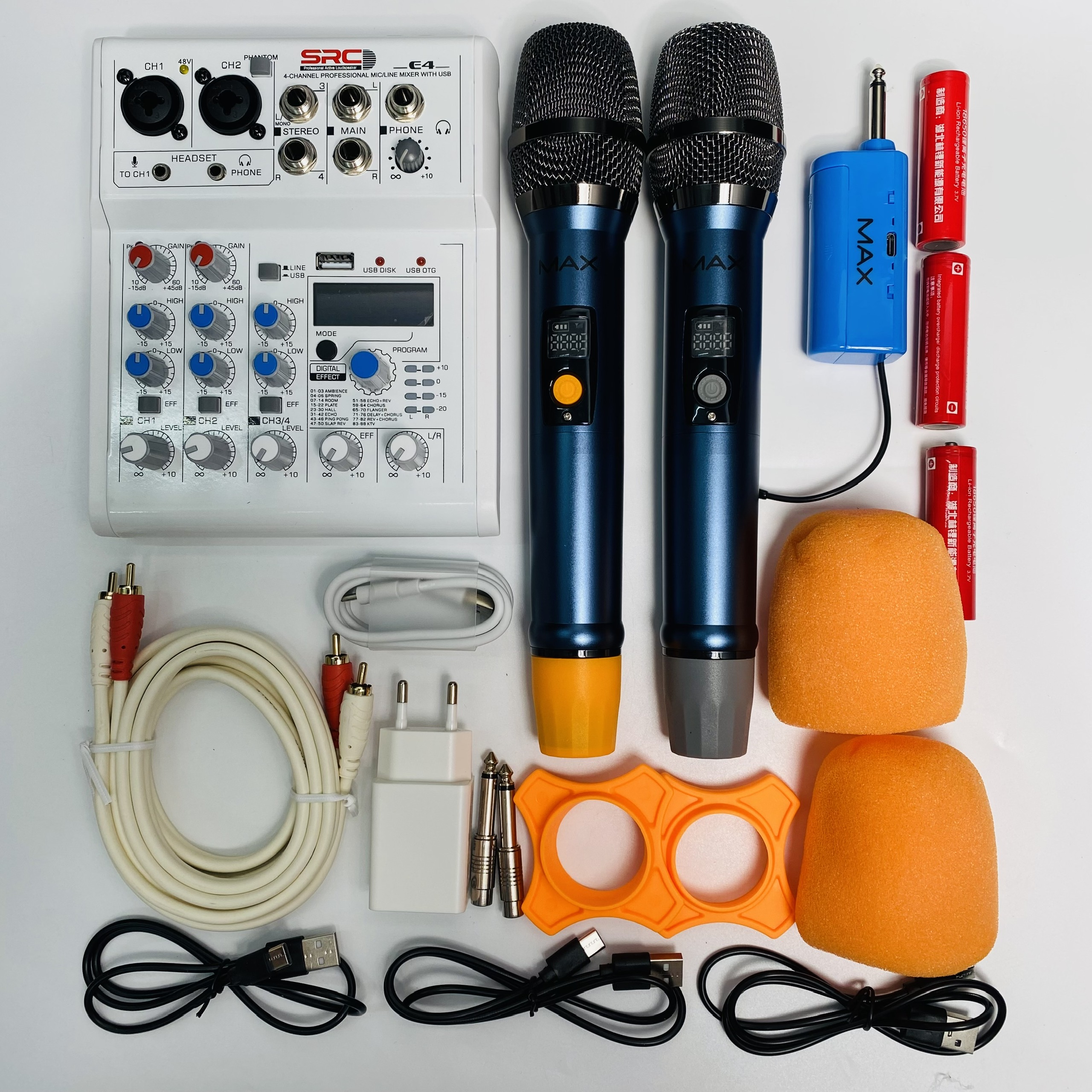 Combo Mixer Thu Âm Livestream Karaoke Mixer E4 và Micro Max56 Chính Hãng Giá Tốt -  Bảo Hành 12 Tháng Hàng Chính Hãng