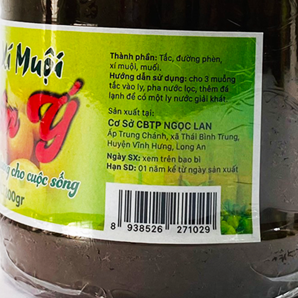 Tắc Xí Muội  Chân Ý Hũ 800g - Nước Uống Giải Khát, Giải Nhiệt Ngày Hè