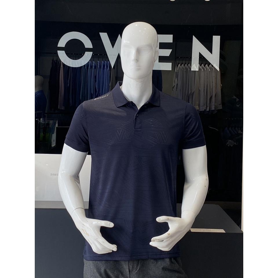 OWEN - Áo Polo nam Owen màu XANH ĐEN chất thun lạnh 231210 - Áo thun nam ngắn tay có cổ