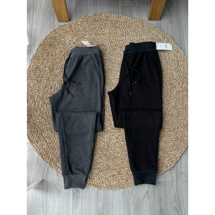 Quần jogger nam lót lông siêu ấm bo gấu cạp chun dây rút siêu ấm thời trang