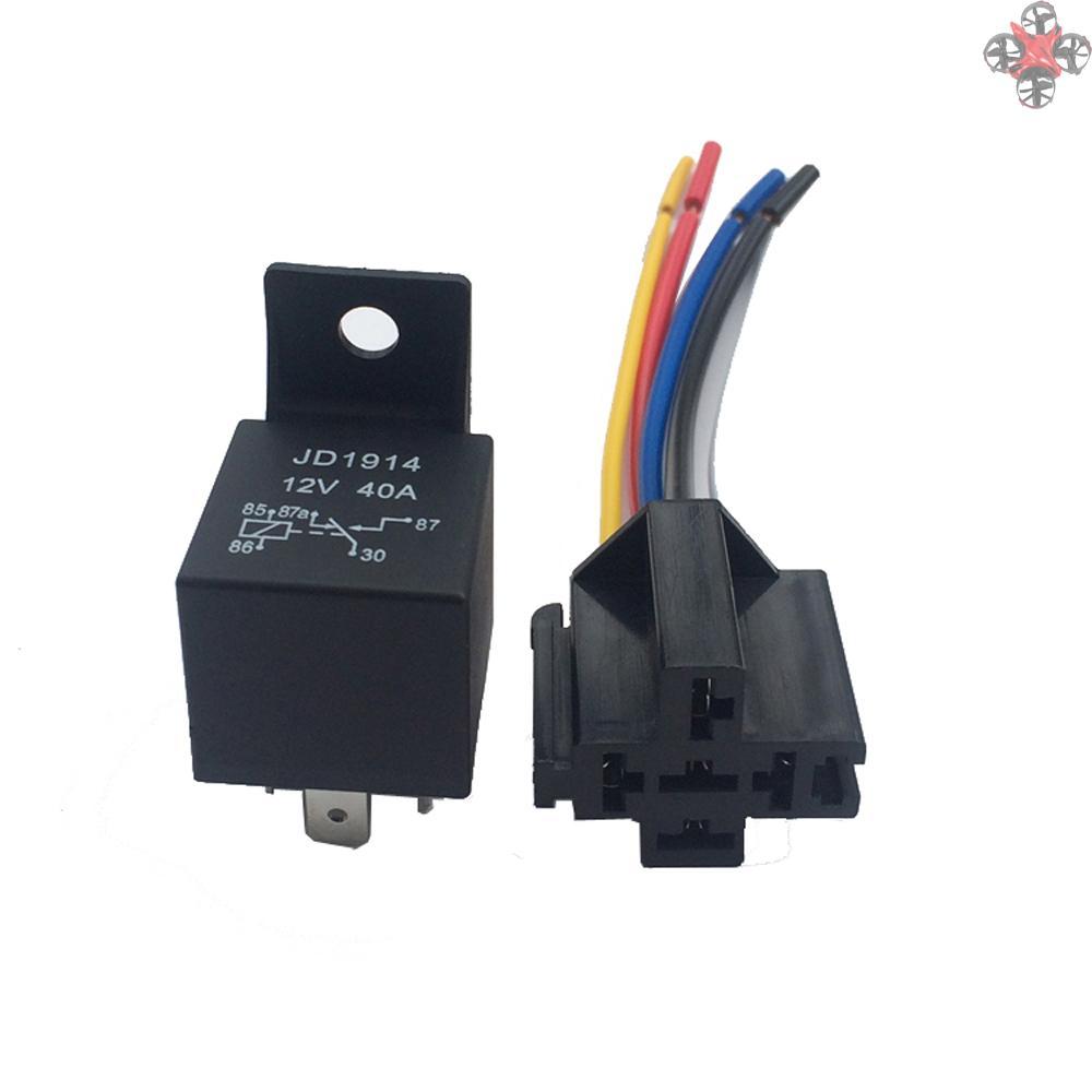 Rơ Le 5 Dây 5 Pin 12v 40a Amp 5 Cho Quạt Điều Hòa Xe Hơi