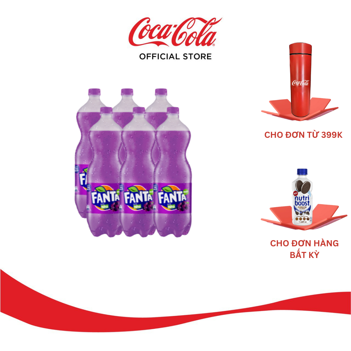 Nước Giải Khát Có Gas Fanta Nho 1.5L Sale 3.3 Coca-Cola Official Store