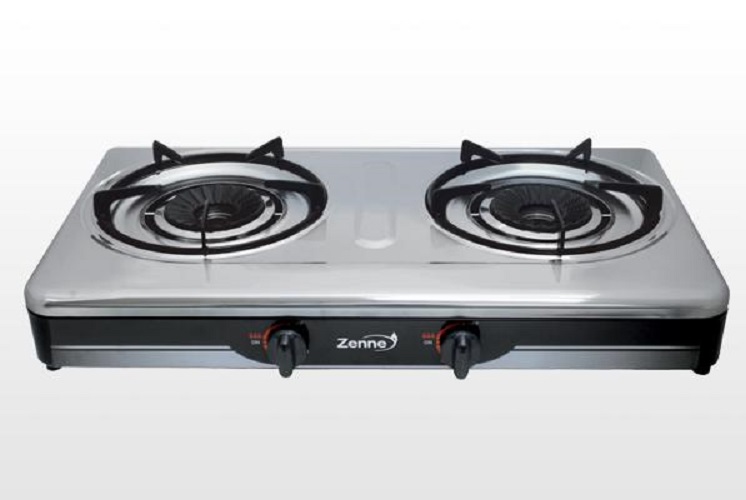 BẾP GAS ĐÔI ZENNE KLS 206 MẶT BẾP INOX - HÀNG NHẬP KHẨU - NGỌN LỬA MẠNH VÀ HỘI TỤ