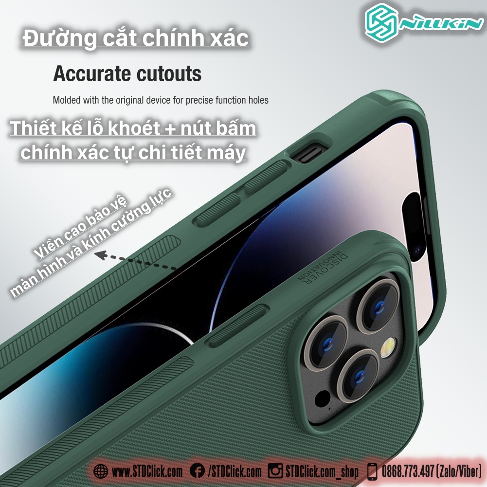 ỐP LƯNG DÀNH CHO ĐIỆN THOẠI IPHONE 14 PRO MAX NILLKIN NHỰA CỨNG VIỀN DẺO