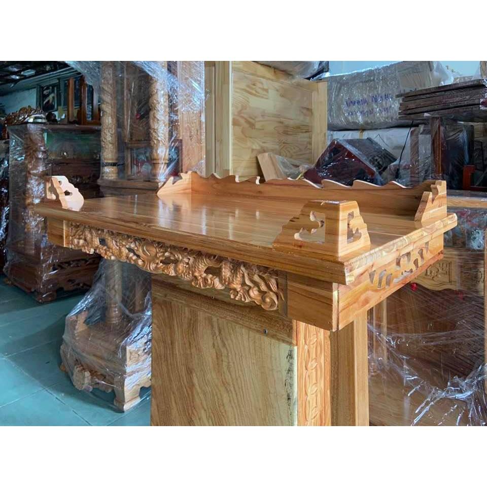 bàn thờ treo tường Rồng 80cm, trang treo bằng gỗ