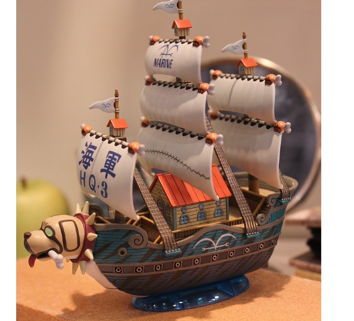 Mô hình lắp ráp tàu Garps Warship One Piece+ Tặng kèm bộ thẻ bài Pokemon