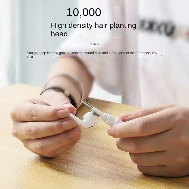 Bộ dụng cụ vệ sinh tai nghe 3 trong 1 làm sạch tai nghe, chân sạc điện thoại, laptop, máy tính, máy ảnh đa năng - Hàng chính hãng