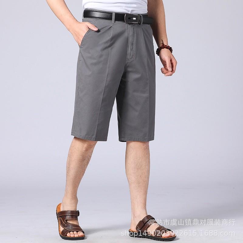 Quần ngố thô kaki nam trung niên ngon bổ rẻ dáng thụng túi chéo
