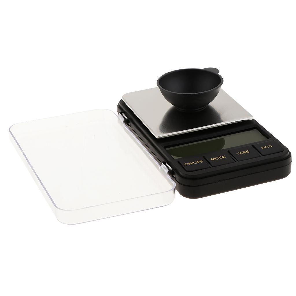 Mini Digital Pocket Scale Portable Jewelry Kitchen Scale Black 200g/0.01g