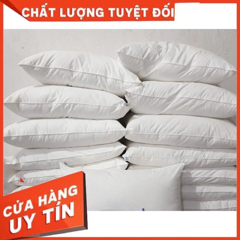 Gối lông vũ tự nhiên size 50x70, 45x65, gối mềm mịn tự nhiên, ruột gối lông cao cấp hàng Việt Nam chất lượng cao giá 1sp